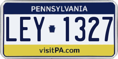 PA license plate LEY1327