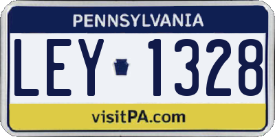 PA license plate LEY1328