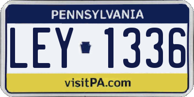 PA license plate LEY1336