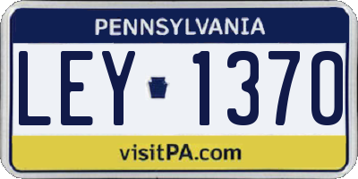 PA license plate LEY1370