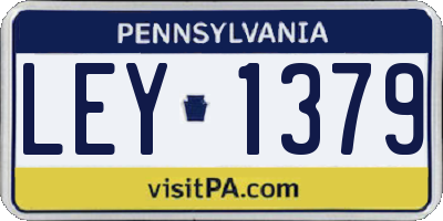 PA license plate LEY1379