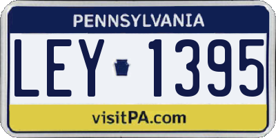 PA license plate LEY1395
