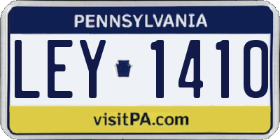 PA license plate LEY1410