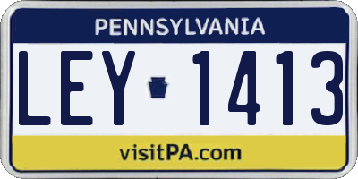 PA license plate LEY1413