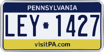 PA license plate LEY1427