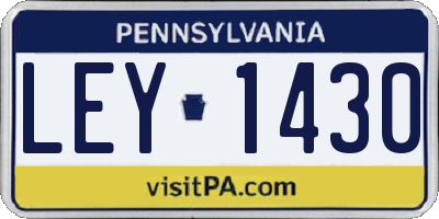 PA license plate LEY1430