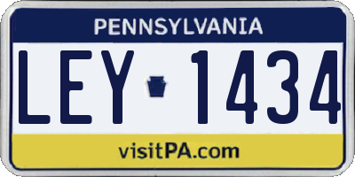 PA license plate LEY1434