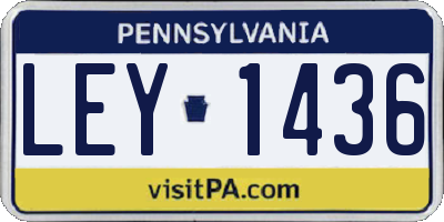 PA license plate LEY1436