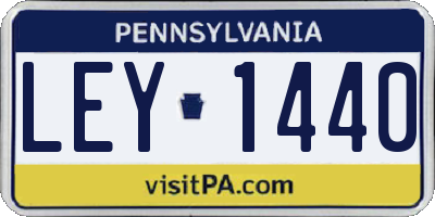 PA license plate LEY1440