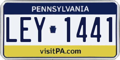 PA license plate LEY1441
