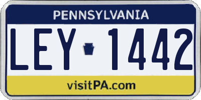 PA license plate LEY1442