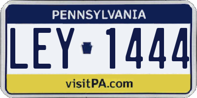 PA license plate LEY1444