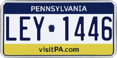 PA license plate LEY1446