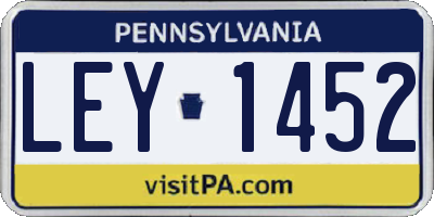 PA license plate LEY1452