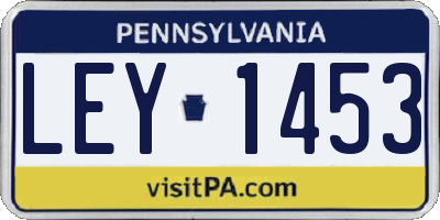 PA license plate LEY1453