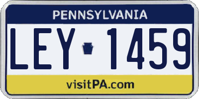 PA license plate LEY1459