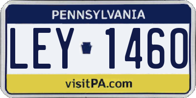 PA license plate LEY1460