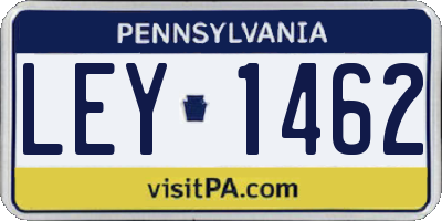 PA license plate LEY1462