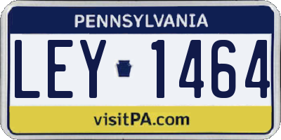 PA license plate LEY1464