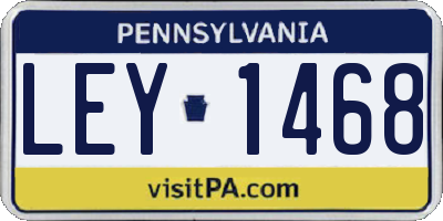 PA license plate LEY1468