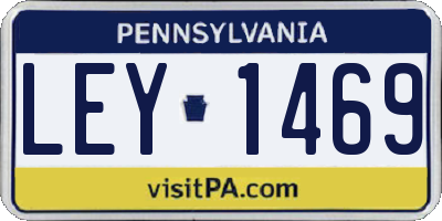 PA license plate LEY1469