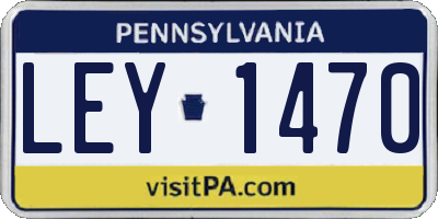 PA license plate LEY1470