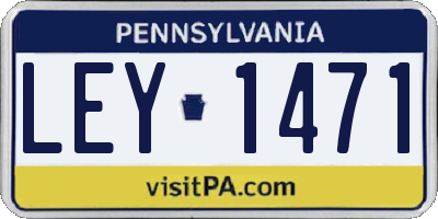 PA license plate LEY1471