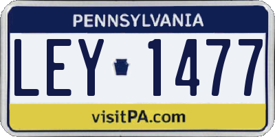 PA license plate LEY1477