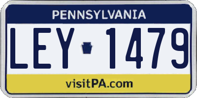 PA license plate LEY1479