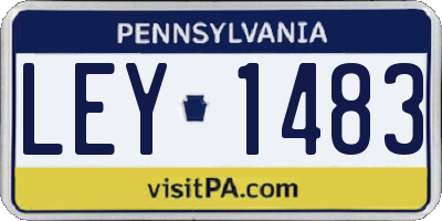PA license plate LEY1483