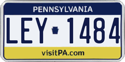 PA license plate LEY1484