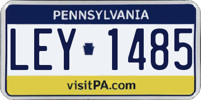 PA license plate LEY1485