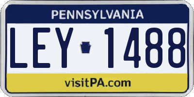 PA license plate LEY1488