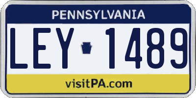 PA license plate LEY1489