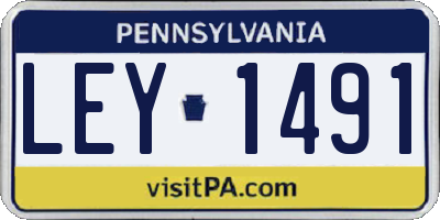 PA license plate LEY1491