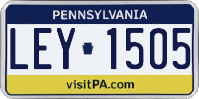 PA license plate LEY1505