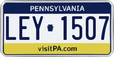 PA license plate LEY1507