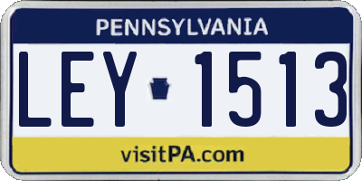 PA license plate LEY1513