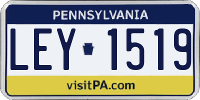 PA license plate LEY1519
