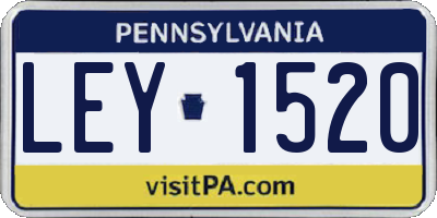 PA license plate LEY1520