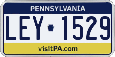 PA license plate LEY1529