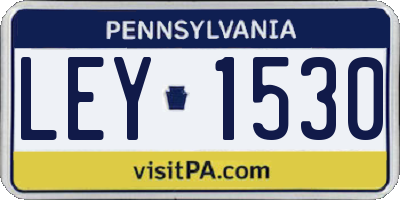 PA license plate LEY1530