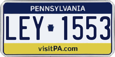 PA license plate LEY1553