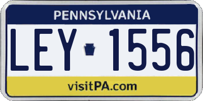 PA license plate LEY1556