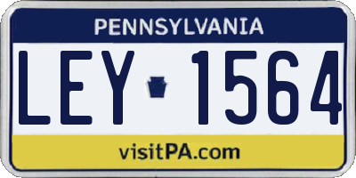 PA license plate LEY1564