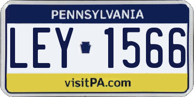 PA license plate LEY1566