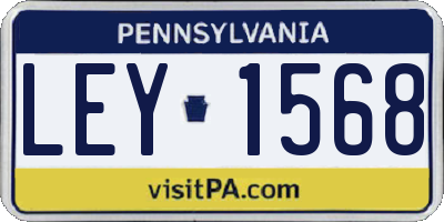 PA license plate LEY1568