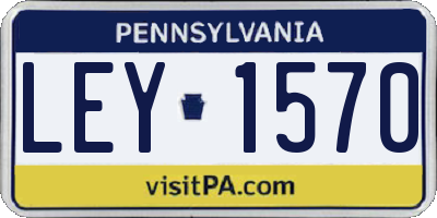 PA license plate LEY1570