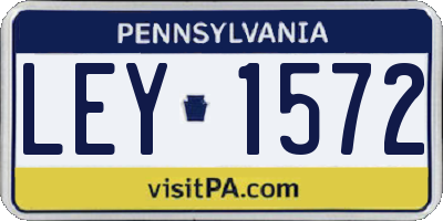 PA license plate LEY1572