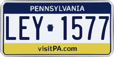 PA license plate LEY1577
